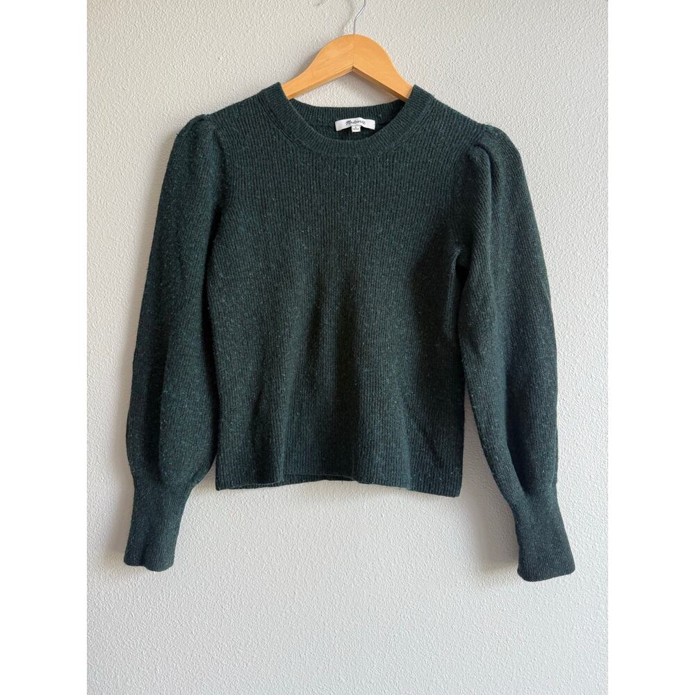 Madewell Green Baybrook Pullover Crewneck Sweater Size Small - Picture 4 of 9